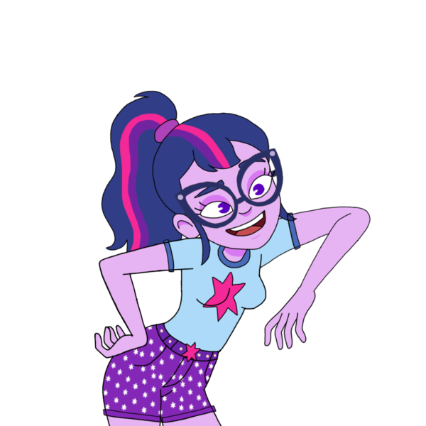 Size: 1280x1280 | Tagged: safe, artist:kaigirly, derpibooru import, sci-twi, twilight sparkle, human, equestria girls, g4, female, hailey's on it!, image, png, simple background, solo, transparent background