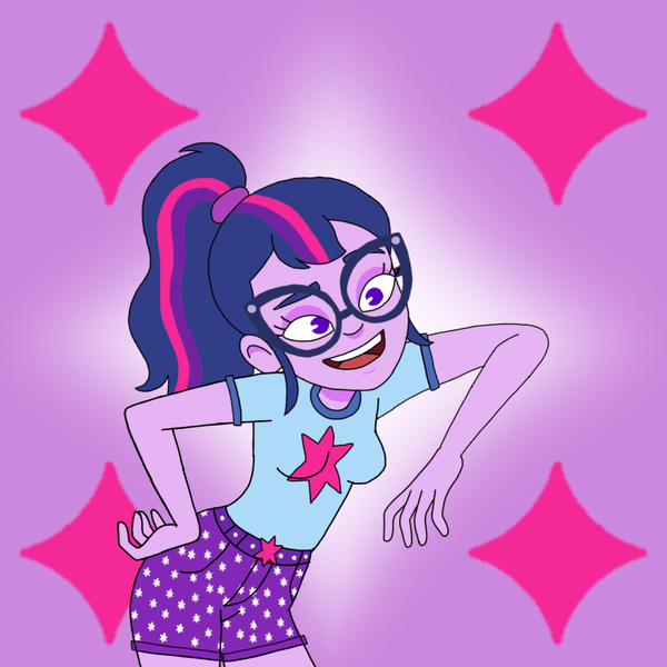 Size: 1280x1280 | Tagged: safe, artist:kaigirly, derpibooru import, sci-twi, twilight sparkle, human, equestria girls, g4, female, hailey's on it!, icon, image, png