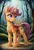 Size: 800x1169 | Tagged: safe, ai content, derpibooru import, machine learning generated, prompter:gregorymars, stable diffusion, scootaloo, changedling, changeling, pony, g4, changedlingified, female, forest, generator:pony diffusion v6 xl, image, jpeg, mare, nature, scootaling, solo, species swap, tree