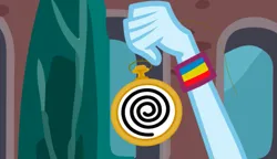 Size: 1105x638 | Tagged: safe, derpibooru import, rainbow dash, human, equestria girls, g4, female, fetish, hand, hypnosis, hypnosis fetish, hypnotic, hypnotist, image, pendulum, pendulum swing, png, pocket watch, rainbow, solo, solo female