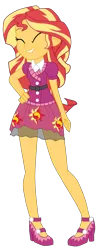 Size: 2062x5123 | Tagged: safe, artist:gmaplay, derpibooru import, sunset shimmer, human, equestria girls, g4, twilight under the stars, spoiler:eqg series (season 2), clothes, cute, dress, female, festival, image, my little pony equestria girls: better together, png, school spirit, shimmerbetes, simple background, solo, sunset shimmer day, transparent background