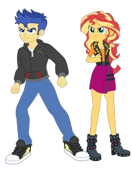 Size: 4592x5965 | Tagged: safe, artist:gmaplay, derpibooru import, flash sentry, sunset shimmer, equestria girls, g4, duo, duo male and female, female, image, male, my little pony equestria girls: better together, png, simple background, sunset shimmer day, transparent background