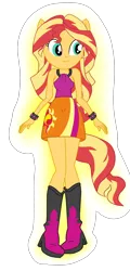 Size: 1900x3970 | Tagged: safe, artist:gmaplay, derpibooru import, sunset shimmer, ponified, pony, equestria girls, g4, cute, ears, image, my little pony equestria girls: rainbow rocks, png, ponied up, pony ears, post-transformation, rainbow rocks 10th anniversary, shimmerbetes, solo, transformation