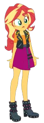 Size: 1900x5265 | Tagged: safe, artist:gmaplay, derpibooru import, sunset shimmer, equestria girls, g4, cute, equestria girls specials, image, my little pony equestria girls: forgotten friendship, pink skirt, png, shimmerbetes, solo, talking