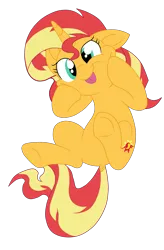 Size: 3159x4821 | Tagged: safe, artist:gmaplay, derpibooru import, sunset shimmer, pony, unicorn, equestria girls, g4, cute, horn, image, png, shimmerbetes, simple background, solo, standing, sunset shimmer day, tongue out, transparent background