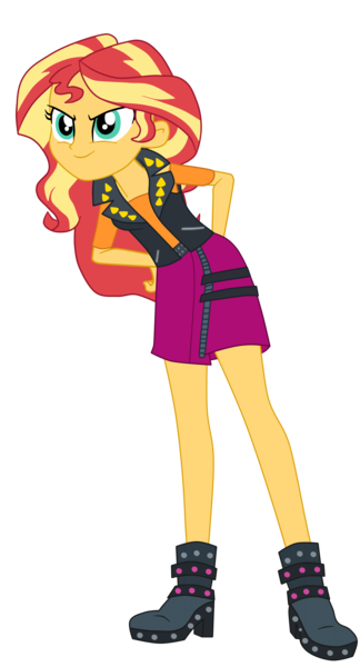 Size: 2466x4561 | Tagged: safe, artist:gmaplay, derpibooru import, sunset shimmer, equestria girls, g4, hand on hip, image, png, solo, sunset shimmer day