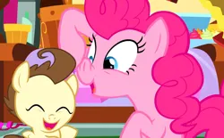 Size: 954x592 | Tagged: safe, derpibooru import, screencap, pinkie pie, pound cake, earth pony, pegasus, pony, g4, it isn't the mane thing about you, cropped, duo, image, indoors, jpeg, sugarcube corner