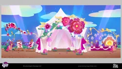 Size: 2000x1127 | Tagged: safe, artist:jooann loong, derpibooru import, official, sunny starscout, earth pony, pony, g5, my little pony: tell your tale, spoiler:g5, behind the scenes, clothes, cloud, dress, female, flower, flower in hair, image, jpeg, looking at you, mare, night, tent, upcoming