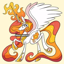 Size: 1000x1000 | Tagged: safe, artist:draconicatt, derpibooru import, princess celestia, alicorn, pony, image, jpeg, solo