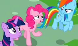 Size: 996x588 | Tagged: safe, derpibooru import, pinkie pie, rainbow dash, twilight sparkle, g4, the washouts (episode), image, jpeg