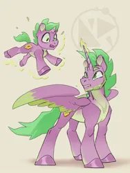 Size: 675x900 | Tagged: safe, artist:nranorak, derpibooru import, spike, ponified, alicorn, pony, image, jpeg, ponified spike, solo, species swap, spikecorn