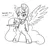 Size: 817x753 | Tagged: safe, artist:superderpybot, derpibooru import, princess celestia, semi-anthro, black and white, clothes, costume, fursuit, grayscale, image, monochrome, panting, partially undressed, png, ponysuit, simple background, solo, spread wings, sweat, sweatdrop, white background, wings