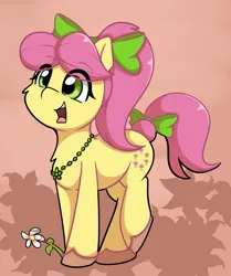 Size: 1483x1773 | Tagged: safe, artist:taurson, derpibooru import, posey (g5), earth pony, pony, g5, abstract background, adoraposey, cute, female, flower, image, jpeg, mare, solo