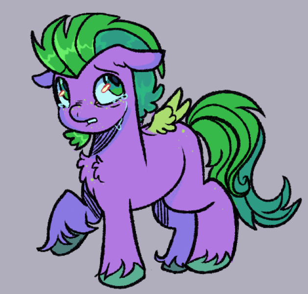 Size: 650x620 | Tagged: safe, artist:kreeeeeez, derpibooru import, spike, ponified, pegasus, pony, colt, crying, foal, image, male, png