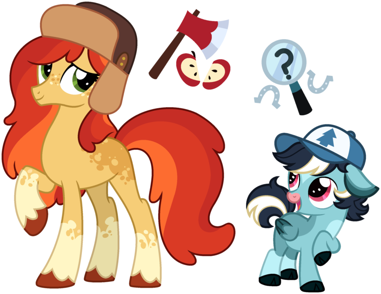 Size: 2562x1979 | Tagged: safe, artist:strawberry-spritz, derpibooru import, ponified, earth pony, pegasus, pony, cloven hooves, colt, dipper pines, female, foal, gravity falls, image, male, mare, png, simple background, transparent background, wendy corduroy