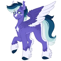 Size: 1000x1000 | Tagged: safe, artist:kazmuun, derpibooru import, oc, oc:stardust trail, pegasus, pony, colored wings, female, image, mare, png, simple background, solo, transparent background, two toned wings, wings