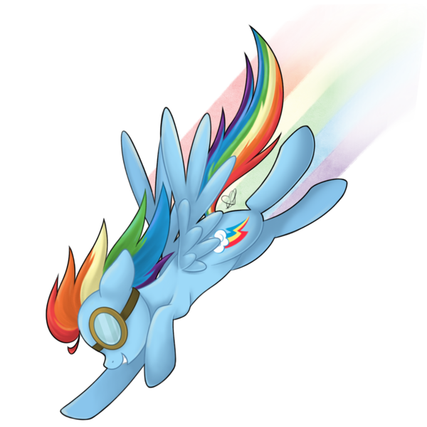 Size: 2048x2048 | Tagged: safe, artist:czscribbles, derpibooru import, rainbow dash, pegasus, pony, g4, aviator goggles, female, flying, goggles, grin, image, mare, png, rainbow trail, simple background, smiling, solo, spread wings, transparent background, wings