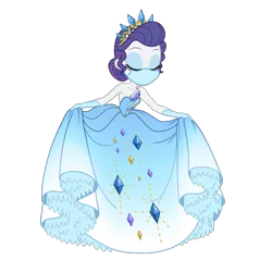 Size: 5940x5940 | Tagged: safe, artist:brokenadam, artist:sapphiregamgee, derpibooru import, rarity, human, equestria girls, g4, beautiful, clothes, commission, coronavirus, covid-19, crown, curtsey, cute, dress, evening gloves, face mask, fashion, female, glass slipper (footwear), gloves, gown, image, jewelry, long gloves, mask, petticoat, png, princess costume, princess rarity, raribetes, regalia, simple background, solo, tiara, transparent background