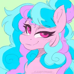 Size: 2048x2048 | Tagged: safe, artist:_candypone_, derpibooru import, oc, oc:lillith, unofficial characters only, pegasus, pony, bust, chest fluff, female, image, jpeg, mare, pegasus oc, portrait, simple background, smiling, solo, wings