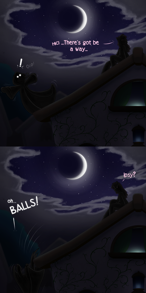 Size: 1500x3000 | Tagged: safe, artist:drxii, derpibooru import, berry punch, berryshine, oc, oc:ipsywitch, pony, g4, ask, clothes, dialogue, drunk, female, image, moon, night, night sky, png, robe, sky, tumblr