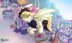 Size: 5000x3000 | Tagged: safe, artist:fluffyxai, derpibooru import, songbird serenade, my little pony: the movie, canterlot, flying, image, png, solo