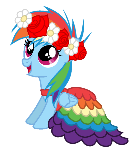 Size: 835x911 | Tagged: safe, artist:xxblueshy-bethanyxx, derpibooru import, rainbow dash, pegasus, pony, base used, clothes, cute, dashabetes, dress, female, filly, filly rainbow dash, floral head wreath, flower, flower filly, flower girl, flower girl dress, foal, image, open mouth, open smile, png, rainbow dash always dresses in style, simple background, smiling, solo, transparent background, younger