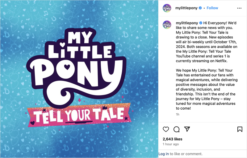 Size: 1870x1200 | Tagged: safe, derpibooru import, official, g5, my little pony: tell your tale, abstract background, announcement, crown, end of g5, english, hasbro, heart, horseshoes, image, instagram, izzy moonbow's cutie mark, jewelry, lightning, meta, misty brightdawn's cutie mark, music notes, my little pony logo, no pony, pipp petals' cutie mark, png, pony history, regalia, stars, text, website, website screencap, zipp storm's cutie mark