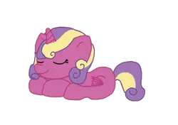 Size: 675x476 | Tagged: safe, artist:scribbleses, derpibooru import, princess skyla, alicorn, pony, cute, daaaaaaaaaaaw, female, filly, foal, image, png, skylabetes, sleeping, smiling, solo, vector