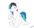 Size: 2131x1729 | Tagged: safe, artist:foxxy-arts, derpibooru import, vinyl scratch, oc, oc:acesential, human, pony, unicorn, g4, briefs, chest fluff, clothes, eye clipping through hair, eyebrows, eyebrows visible through hair, fusing fingers, horn, horn growth, human to pony, image, lip bite, male to female, mid-transformation, onomatopoeia, partial color, partial nudity, png, red eyes, ripping clothes, rule 63, signature, simple background, sketch, socks, solo, topless, torn clothes, transformation, transgender transformation, underwear, unsound effect, white background