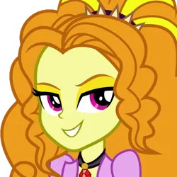 Size: 500x500 | Tagged: safe, artist:the smiling pony, derpibooru import, adagio dazzle, equestria girls, g4, .svg available, female, grin, image, lidded eyes, looking at you, png, rainbow rocks 10th anniversary, smiling, solo, vector