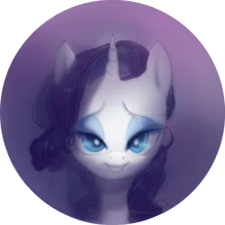 Size: 1024x1024 | Tagged: safe, artist:wolfiedrawie, derpibooru import, rarity, pony, unicorn, g4, bedroom eyes, female, horn, image, looking at you, mare, png, solo