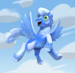 Size: 1931x1860 | Tagged: safe, artist:v-nico, derpibooru import, oc, oc:cerulean skies, unofficial characters only, pegasus, pony, image, pegasus oc, png, solo, wings