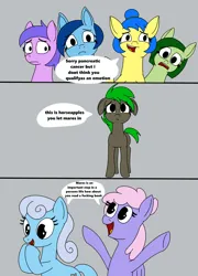 Size: 3460x4800 | Tagged: safe, derpibooru import, linky, rainbowshine, shoeshine, pony, 3 panel comic, cancer, comic, female, image, inside out, inside out emotions, mare, pancreatic cancer, png, snowpity, vulgar