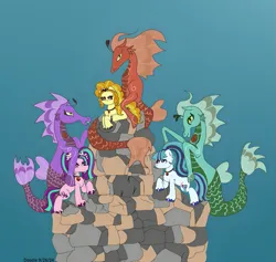 Size: 709x672 | Tagged: safe, artist:doodle-doodie-doo, derpibooru import, adagio dazzle, aria blaze, sonata dusk, earth pony, pony, siren, equestria girls, g4, art event, digital art, equestria girls rainbow rocks, image, my little pony equestria girls: rainbow rocks, png, pony form, pony version, rainbow rocks 10th anniversary, the dazzlings, the sirens, underwater, water