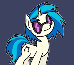 Size: 2048x1819 | Tagged: safe, artist:ewoudcponies, derpibooru import, vinyl scratch, pony, unicorn, g4, blue background, dark blue background, female, horn, image, mare, outline, png, simple background, smiling, solo, white outline