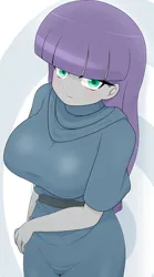 Size: 1380x2485 | Tagged: safe, artist:batipin, derpibooru import, maud pie, human, equestria girls, g4, breasts, busty maud pie, image, looking at you, png