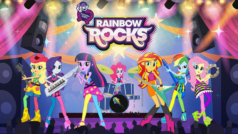 Size: 1280x720 | Tagged: safe, derpibooru import, applejack, fluttershy, pinkie pie, rainbow dash, rarity, sunset shimmer, twilight sparkle, human, equestria girls, g4, female, image, jpeg, musical instrument, my little pony equestria girls: rainbow rocks