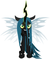 Size: 1100x1300 | Tagged: safe, artist:fateshero, queen chrysalis, changeling, changeling queen, fangs, female, frown, grin, image, looking at you, png, simple background, slit eyes, smiling, solo, transparent background, vector