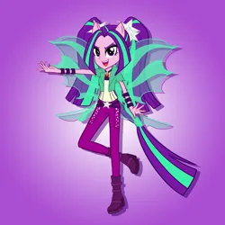 Size: 2000x2000 | Tagged: safe, artist:julie-z, derpibooru import, adagio dazzle, aria blaze, sonata dusk, human, equestria girls, g4, female, fin wings, fins, image, jpeg, my little pony equestria girls: rainbow rocks, open mouth, open smile, ponied up, rainbow rocks 10th anniversary, smiling, solo, the dazzlings, wings