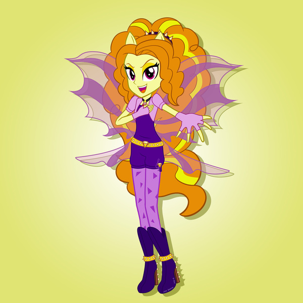 Size: 2000x2000 | Tagged: safe, artist:julie-z, derpibooru import, adagio dazzle, aria blaze, sonata dusk, human, equestria girls, g4, female, fin wings, fins, image, jpeg, my little pony equestria girls: rainbow rocks, open mouth, open smile, ponied up, rainbow rocks 10th anniversary, smiling, solo, the dazzlings, wings