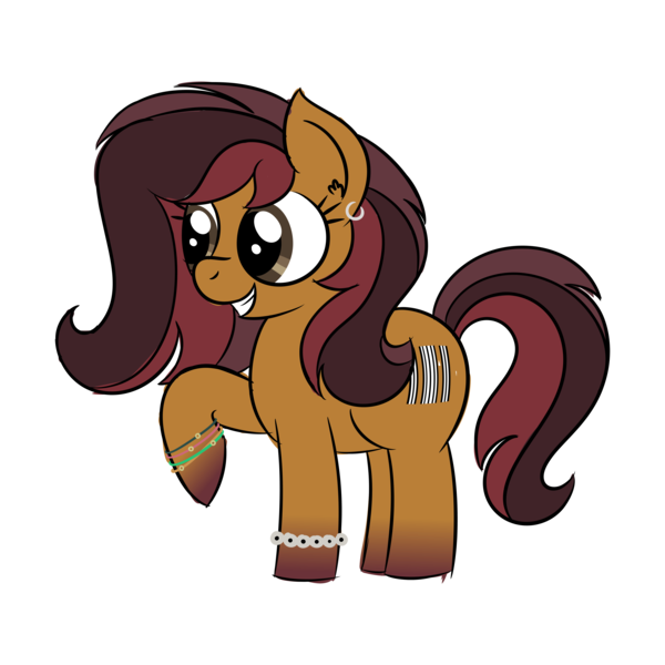 Size: 4608x4608 | Tagged: safe, artist:iamaveryrealperson, derpibooru import, oc, oc:maple chord, ponified, unofficial characters only, earth pony, pony, bracelet, closed mouth, colored, cutie mark, derpibooru exclusive, doodle, ear piercing, earth pony oc, eyelashes, female, gradient hooves, guitar, image, jewelry, lesbian, looking sideways, mare, multicolored hair, multicolored mane, multicolored tail, musical instrument, piercing, png, simple background, smiling, solo, standing, tail, teeth, transparent background