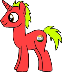 Size: 592x692 | Tagged: safe, artist:lonstecation, derpibooru import, oc, oc:coplunger cone, unofficial characters only, pony, unicorn, g4, countryballs, horn, image, male, png, simple background, solo, stallion, transparent background