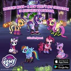 Size: 1080x1080 | Tagged: safe, derpibooru import, applejack, fluttershy, pinkie pie, rainbow dash, rarity, starlight glimmer, twilight sparkle, edgy, gameloft, image, jpeg