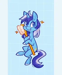 Size: 1571x1901 | Tagged: safe, artist:kazunekomori, derpibooru import, minuette, pony, image, jpeg, solo, toothbrush