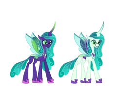 Size: 831x765 | Tagged: safe, artist:dazzle, derpibooru import, queen chrysalis, changedling, changeling, concave belly, glasses, gradient mane, image, insect wings, png, reformed villain, simple background, smiling, transparent background, variant, wings