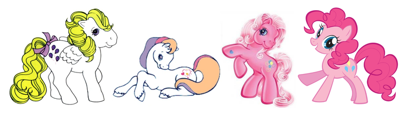 Size: 1985x558 | Tagged: safe, artist:melissapony2003, derpibooru import, edit, light heart, pinkie pie, pinkie pie (g3), surprise, earth pony, pegasus, pony, g1, g2, g3, g4, adoraprise, bow, cute, diapinkes, evolution, evolution chart, female, g2 heartabetes, g3 diapinkes, generations, hoof heart, image, mare, png, pokémon, simple background, tail, tail bow, underhoof, white background