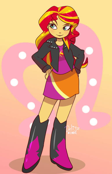 Size: 828x1288 | Tagged: safe, artist:delijz, derpibooru import, sunset shimmer, equestria girls, g4, image, jpeg, solo