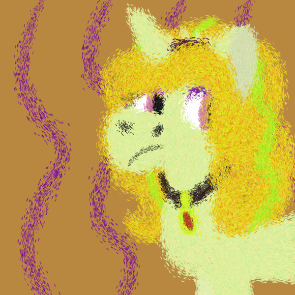 Size: 1024x1024 | Tagged: safe, artist:mintwhistle, derpibooru import, adagio dazzle, ponified, pony, unicorn, equestria girls, g4, abstract background, equestria girls ponified, eyeshadow, female, frown, horn, image, impressionism, jewelry, krita, looking back, makeup, mare, modern art, necklace, png, purple eyeshadow, rainbow rocks 10th anniversary, ruby, solo, stylized, unicorn adagio dazzle