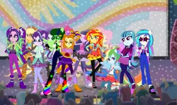 Size: 1145x683 | Tagged: safe, artist:ajosterio, derpibooru import, adagio dazzle, applejack, aria blaze, fluttershy, pinkie pie, rainbow dash, rarity, sci-twi, sonata dusk, twilight sparkle, equestria girls, g4, humane five, humane six, image, png, solo, the dazzlings