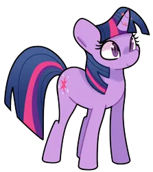 Size: 802x900 | Tagged: safe, alternate version, artist:kindakismet, derpibooru import, twilight sparkle, pony, unicorn, g4, image, png, simple background, smiling, solo, transparent background, unicorn twilight